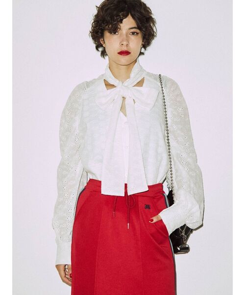 jouetie（ジュエティ）の「ボリュームスリーブリボンタイブラウス（シャツ/ブラウス・レディース・ピンク/イエロー/グリーン/クリア/その他1/その他2/オフホワイト/ブラック・MEDIUM）」の19枚目の写真