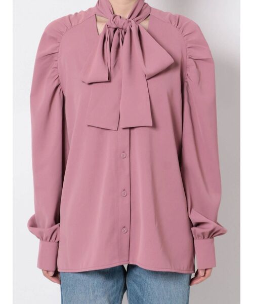 jouetie（ジュエティ）の「ボリュームスリーブリボンタイブラウス（シャツ/ブラウス・レディース・ピンク/イエロー/グリーン/クリア/その他1/その他2/オフホワイト/ブラック・MEDIUM）」の20枚目の写真