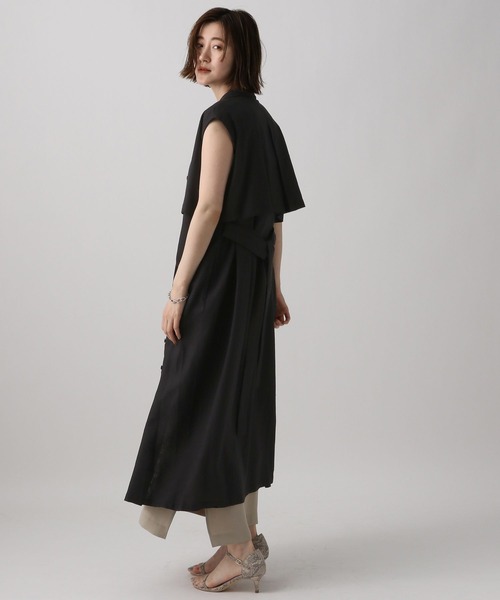 A part by（アパートバイ）の「LiRyレイヤードベストワンピース　297233（ワンピース・レディース・ブラック/ブラウン系その他2/ライトグリーン・FREE）」の4枚目の写真