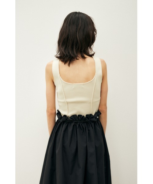 M_（エムアンダーバー）の「【M_】KNIT トップス（タンクトップ・レディース・アイボリー/パープル/ブラック・FREE）」の6枚目の写真