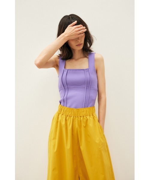 M_（エムアンダーバー）の「【M_】KNIT トップス（タンクトップ・レディース・アイボリー/パープル/ブラック・FREE）」の12枚目の写真