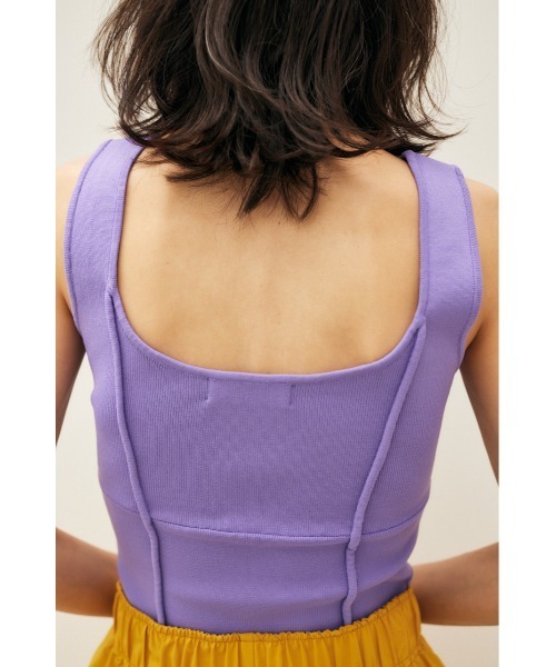 M_（エムアンダーバー）の「【M_】KNIT トップス（タンクトップ・レディース・アイボリー/パープル/ブラック・FREE）」の15枚目の写真