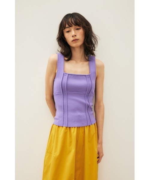 M_（エムアンダーバー）の「【M_】KNIT トップス（タンクトップ・レディース・アイボリー/パープル/ブラック・FREE）」の16枚目の写真