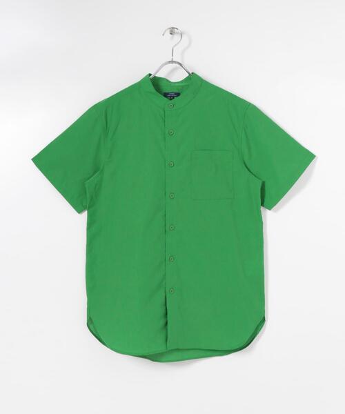 ITEMS URBANRESEARCH（アイテムズ アーバンリサーチ）の「『UR TECH Smart Linen Touch』ハイパフォーマンスリネン バンドカラーシャツ（シャツ/ブラウス・メンズ・ネイビー/グリーン/ストライプ/ロイヤルブルー・MEDIUM/LARGE）」の9枚目の写真