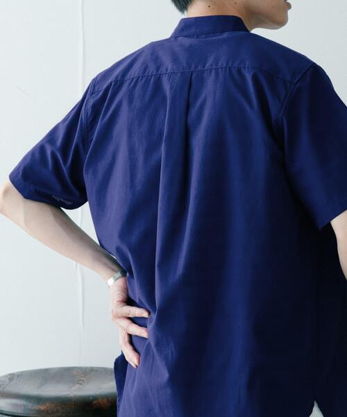 ITEMS URBANRESEARCH（アイテムズ アーバンリサーチ）の「『UR TECH Smart Linen Touch』ハイパフォーマンスリネン バンドカラーシャツ（シャツ/ブラウス・メンズ・ネイビー/グリーン/ストライプ/ロイヤルブルー・MEDIUM/LARGE）」の16枚目の写真