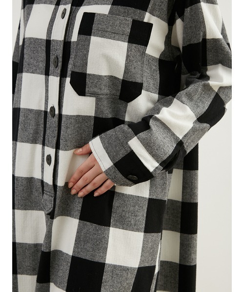 JoelRobuchon】チェックネルシャツワンピース
