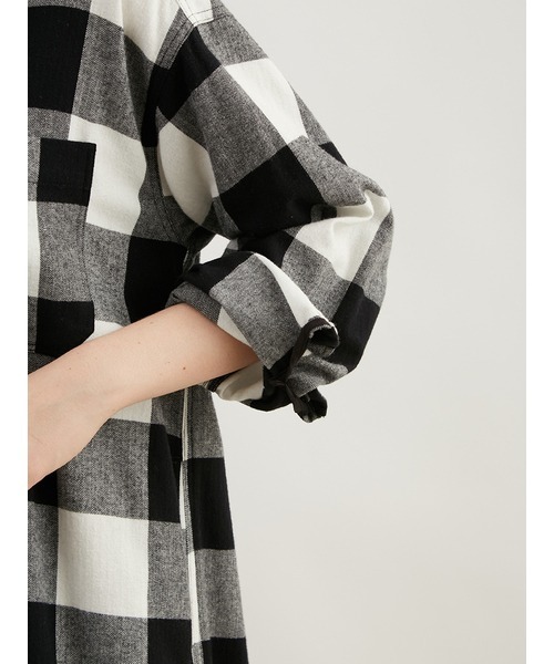 JoelRobuchon】チェックネルシャツワンピース