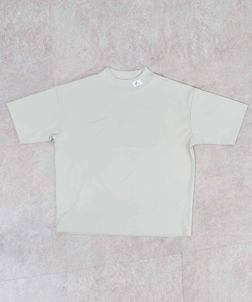 NIDO（ニド）の「if×NIDOモックネック半袖Ｔ（Tシャツ/カットソー・メンズ・グレイッシュベージュ/チャコールグレー・LARGE/MEDIUM）」の10枚目の写真