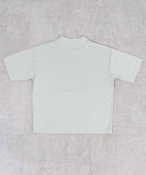 NIDO（ニド）の「if×NIDOモックネック半袖Ｔ（Tシャツ/カットソー・メンズ・グレイッシュベージュ/チャコールグレー・LARGE/MEDIUM）」の12枚目の写真