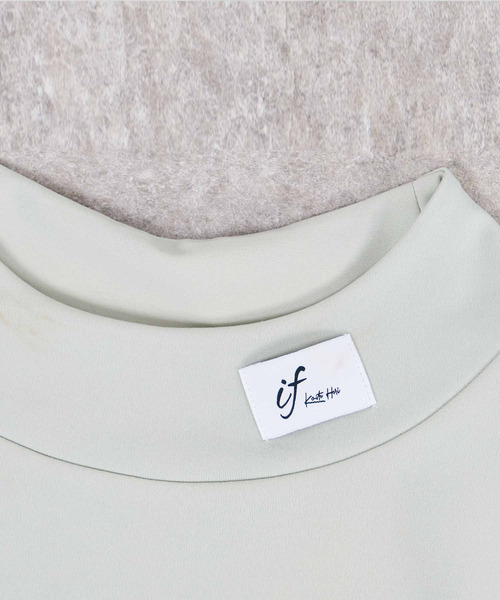 NIDO（ニド）の「if×NIDOモックネック半袖Ｔ（Tシャツ/カットソー・メンズ・グレイッシュベージュ/チャコールグレー・LARGE/MEDIUM）」の13枚目の写真