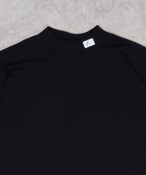 NIDO（ニド）の「if×NIDOモックネック半袖Ｔ（Tシャツ/カットソー・メンズ・グレイッシュベージュ/チャコールグレー・LARGE/MEDIUM）」の18枚目の写真