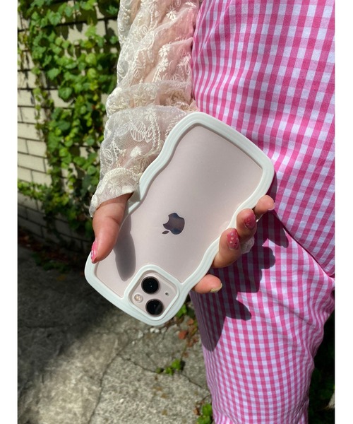 WC（ダブル シー）の「ウェーブiphoneケース（スマホグッズ・レディース・ホワイト/サックスブルー/ピンク/ライトパープル・1/2）」の5枚目の写真