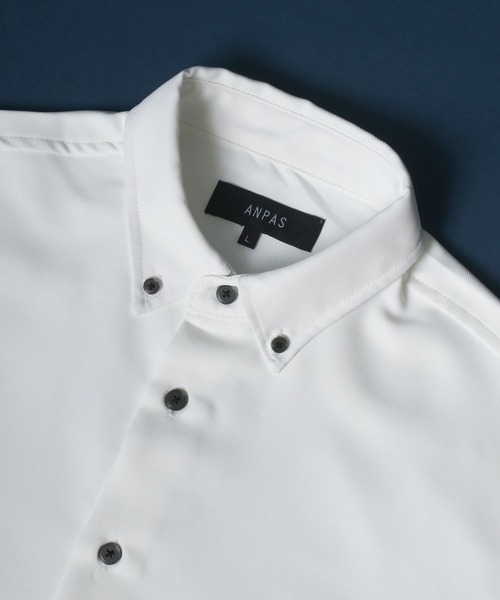 ANPAS(アンパス)の「ANPAS Twill Fabric Oversize Button Down Shirt/ANPAS 別注 ツイル オーバーサイズ ボタンダウンシャツ(シャツ/ブラウス・メンズ・ホワイト/チャコールグレー/ライトグレー/ブラック/ブルー/ワイン/グレイッシュベージュ・M/L)」の17枚目の写真