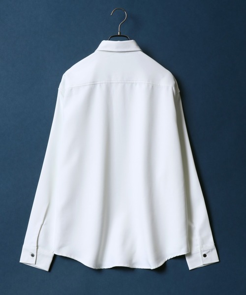ANPAS(アンパス)の「ANPAS Twill Fabric Oversize Button Down Shirt/ANPAS 別注 ツイル オーバーサイズ ボタンダウンシャツ(シャツ/ブラウス・メンズ・ホワイト/チャコールグレー/ライトグレー/ブラック/ブルー/ワイン/グレイッシュベージュ・M/L)」の13枚目の写真