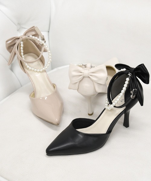 NOFALL（ノーフォール）の「バックリボンパールストラップパンプス（パンプス・レディース・ブラック/アイボリー/ベージュ系その他2/ブラック系その他・SS/M/S/LL/3L/L）」の14枚目の写真