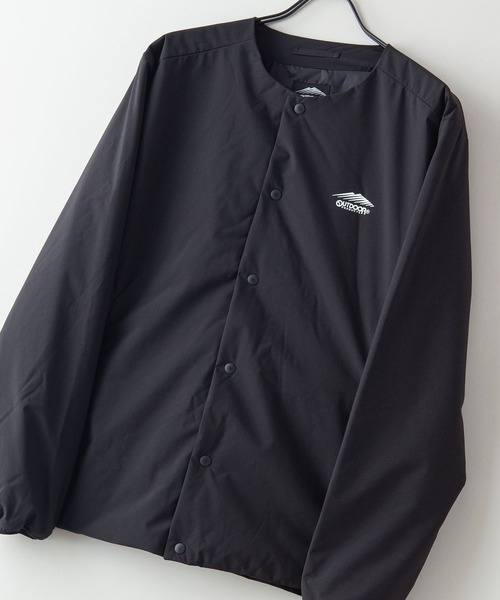 OUTDOOR PRODUCTS(アウトドアプロダクツ)の「【OUTDOOR PRODUCTS/アウトドアプロダクツ】ノーカラー中綿ブルゾン 撥水 防風 ストレッチ 防花粉 紫外線対策機能 ワンポイントブランドロゴ(ブルゾン・メンズ・チャコールグレー/ブラック/カーキ・X-LARGE/LARGE/MEDIUM)」の2枚目の写真