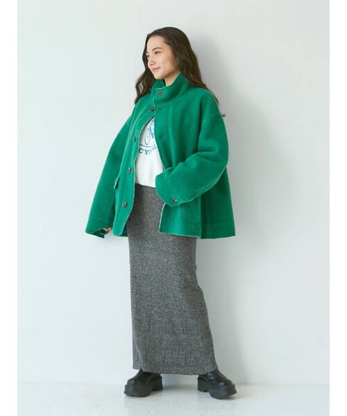 Ungrid（アングリッド）の「スライバーショートブルゾン（ブルゾン・レディース・ライトグレー/グリーン/オレンジ・FREE）」の6枚目の写真