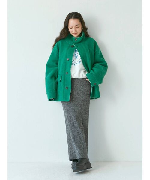 Ungrid（アングリッド）の「スライバーショートブルゾン（ブルゾン・レディース・ライトグレー/グリーン/オレンジ・FREE）」の7枚目の写真