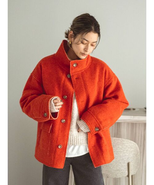 Ungrid（アングリッド）の「スライバーショートブルゾン（ブルゾン・レディース・ライトグレー/グリーン/オレンジ・FREE）」の8枚目の写真