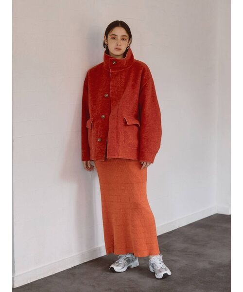 Ungrid（アングリッド）の「スライバーショートブルゾン（ブルゾン・レディース・ライトグレー/グリーン/オレンジ・FREE）」の18枚目の写真