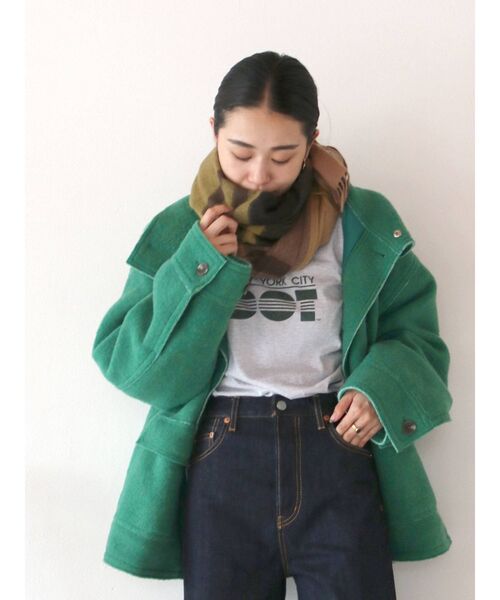 Ungrid（アングリッド）の「スライバーショートブルゾン（ブルゾン・レディース・ライトグレー/グリーン/オレンジ・FREE）」の19枚目の写真