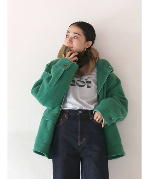 Ungrid（アングリッド）の「スライバーショートブルゾン（ブルゾン・レディース・ライトグレー/グリーン/オレンジ・FREE）」の20枚目の写真