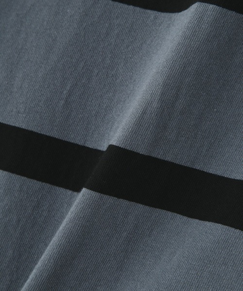 MHL.(エムエイチエル)の「WIDE STRIPE DRY JERSEY(Tシャツ/カットソー・レディース・ブルー/ネイビー・2)」の7枚目の写真