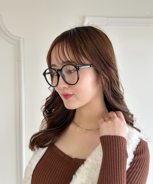 Loueme(ルエム)の「ラウンド伊達メガネ(メガネ・レディース・ブラック/その他1・FREE)」の7枚目の写真