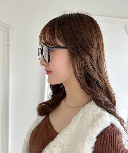 Loueme(ルエム)の「ラウンド伊達メガネ(メガネ・レディース・ブラック/その他1・FREE)」の8枚目の写真