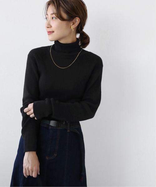 JOURNAL STANDARD relume（ジャーナルスタンダード　レリューム）の「■《追加》スイスオーガニックコットンタートルネックプルオーバー（ニット/セーター・レディース・ホワイト/ブラック/モスグリーン/ブルー/イエロー/オレンジ・FREE）」の3枚目の写真