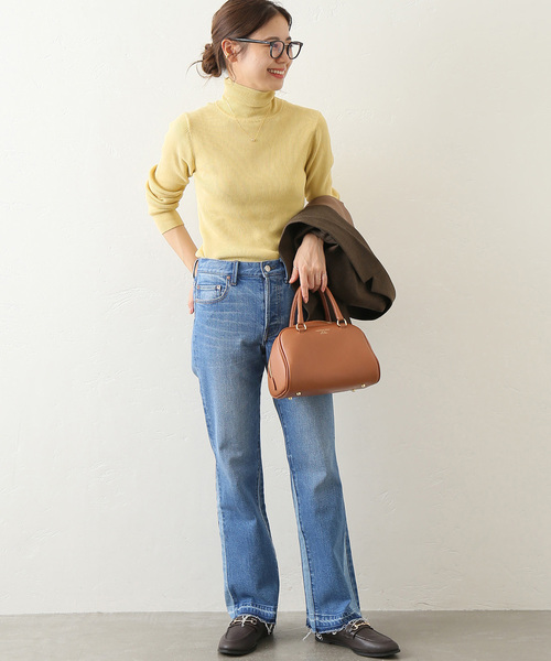 JOURNAL STANDARD relume（ジャーナルスタンダード　レリューム）の「■《追加》スイスオーガニックコットンタートルネックプルオーバー（ニット/セーター・レディース・ホワイト/ブラック/モスグリーン/ブルー/イエロー/オレンジ・FREE）」の18枚目の写真