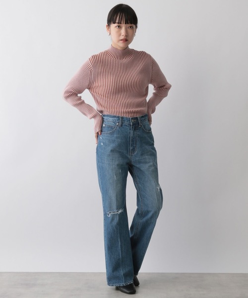 LOWRYS FARM(ローリーズファーム)の「ハイショクハイネックロングスリーブ 296368(ニット/セーター・レディース・ホワイト/ピンク/グリーン・FREE)」の7枚目の写真