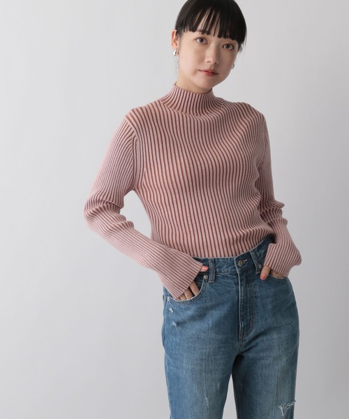 LOWRYS FARM(ローリーズファーム)の「ハイショクハイネックロングスリーブ 296368(ニット/セーター・レディース・ホワイト/ピンク/グリーン・FREE)」の9枚目の写真