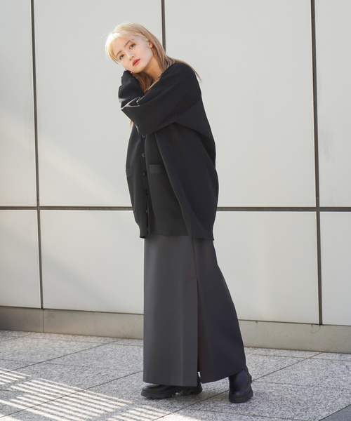 JOINT WORKS（ジョイントワークス）の「カタアゼVネックカーデ（カーディガン/ボレロ・レディース・ホワイト/ブラック/パープル/グリーン・FREE）」の5枚目の写真