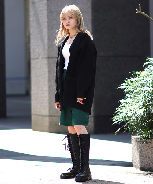 JOINT WORKS（ジョイントワークス）の「カタアゼVネックカーデ（カーディガン/ボレロ・レディース・ホワイト/ブラック/パープル/グリーン・FREE）」の20枚目の写真