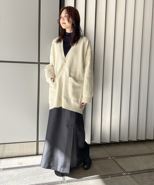 JOINT WORKS（ジョイントワークス）の「カタアゼVネックカーデ（カーディガン/ボレロ・レディース・ホワイト/ブラック/パープル/グリーン・FREE）」の14枚目の写真