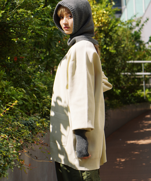 JOINT WORKS（ジョイントワークス）の「カタアゼVネックカーデ（カーディガン/ボレロ・レディース・ホワイト/ブラック/パープル/グリーン・FREE）」の21枚目の写真