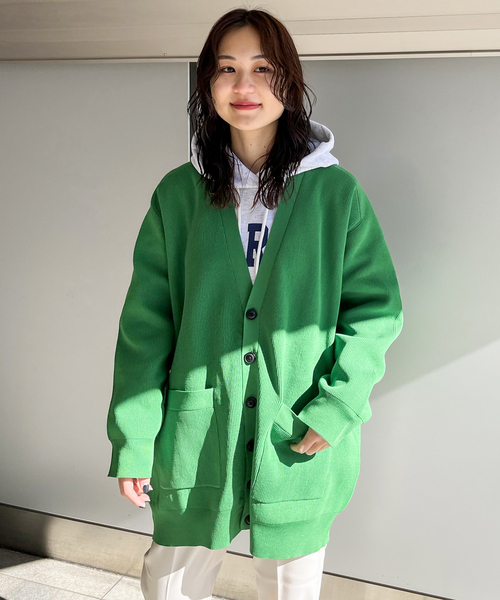 JOINT WORKS（ジョイントワークス）の「カタアゼVネックカーデ（カーディガン/ボレロ・レディース・ホワイト/ブラック/パープル/グリーン・FREE）」の15枚目の写真