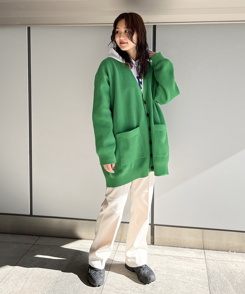 JOINT WORKS（ジョイントワークス）の「カタアゼVネックカーデ（カーディガン/ボレロ・レディース・ホワイト/ブラック/パープル/グリーン・FREE）」の22枚目の写真