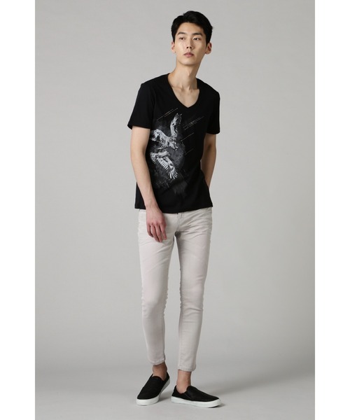 TORNADO MART（トルネードマート）の「TORNADO MART∴イーグルクラウドプリントTシャツ（Tシャツ/カットソー・メンズ・ブラック/ピンク/グリーン・LARGE/LL/MEDIUM）」の4枚目の写真