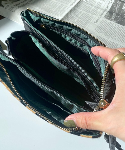 Pal collection（パルコレクション）の「ハラコ風ウォレットバック（ショルダーバッグ・レディース・ホワイト/ホワイト系その他/ブラック系その他・FREE）」の6枚目の写真