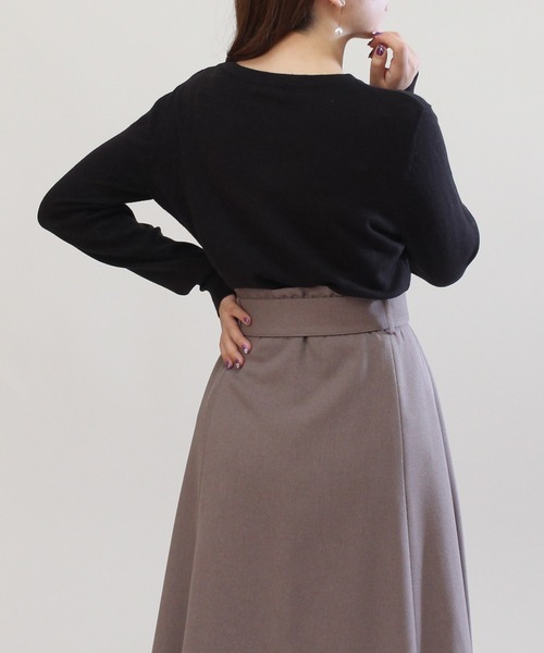 TRUDEA(トルディア)の「ショート丈ニットカーディガン(カーディガン/ボレロ・レディース・モカ/ワイン/ブラック/ホワイト・MEDIUM/LARGE)」の8枚目の写真