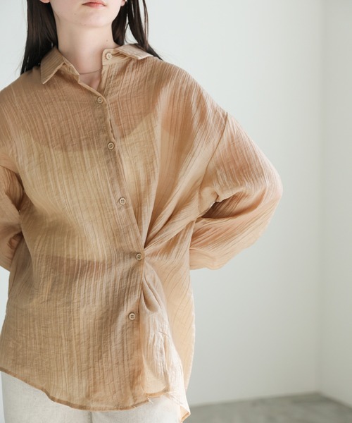 select MOCA（セレクトモカ）の「オーバーサイズシアーシャツ（シャツ