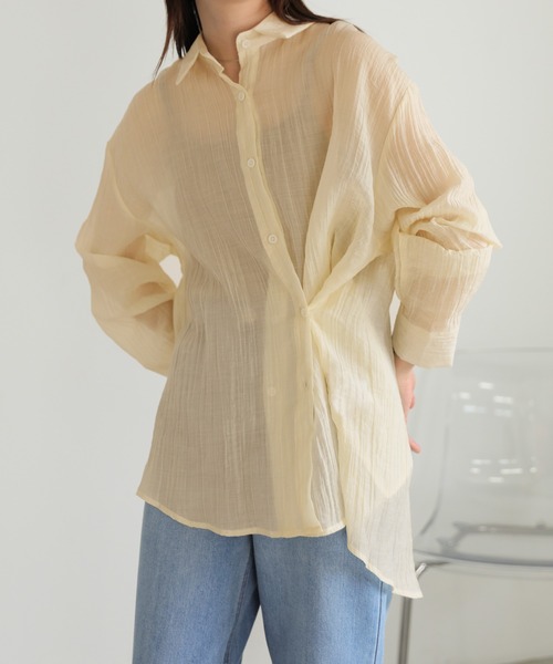 select MOCA（セレクトモカ）の「オーバーサイズシアーシャツ（シャツ
