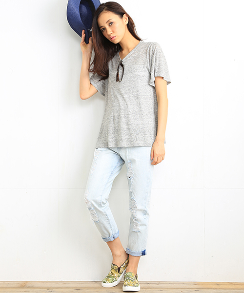 B:MING by BEAMS(ビーミングバイビームス)の「<InRed 6月号掲載>ビーミング by ビームス / ツバ広ペーパーHAT(ハット・レディース・ナチュラル/ネイビー・ONE SIZE)」の15枚目の写真