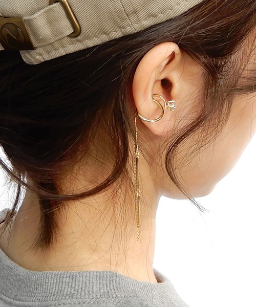 minia（ミニア）の「チェーンイヤーカフ(片耳)（イヤーカフ・レディース・ゴールド系1/ゴールド系2/ゴールド系3/ゴールド系4・FREE）」の14枚目の写真