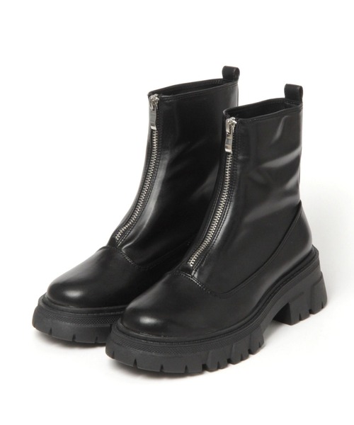 ALAND（エーランド）の「センターZIPショートブーツ 2171293（ブーツ・レディース・オフホワイト/ブラック・SMALL/MEDIUM/LARGE）」の2枚目の写真