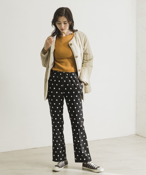 URBAN RESEARCH(アーバンリサーチ)の「ドットプリントスリムイージーパンツ(その他パンツ・レディース・チャコールグレー/ブラック・36/38)」の10枚目の写真