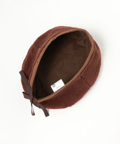 BEAMS BOY(ビームスボーイ)の「DECHO × BEAMS BOY / 別注 ボア ベレー帽(ハンチング/ベレー帽・レディース・ブラウン/ブラック・ONE SIZE)」の7枚目の写真
