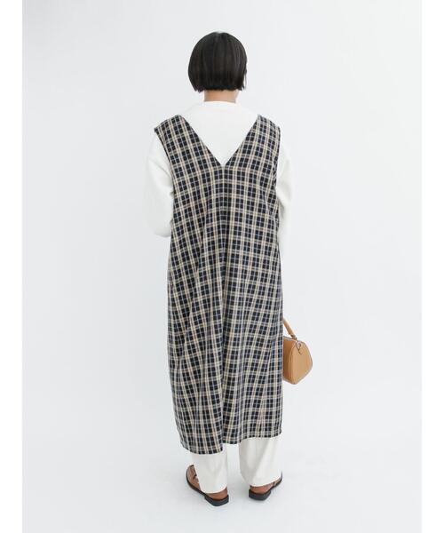 Lugnoncure(ルノンキュール)の「【BRING Material】ジレワンピース(ワンピース・レディース・ネイビー/ブラウン/ブラック・フリ-)」の14枚目の写真